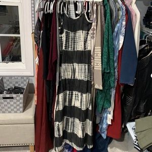 Love culture black tie dye maxi dress